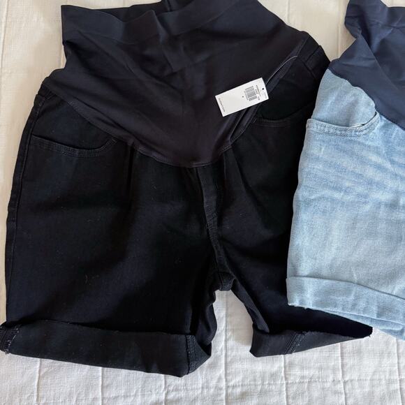 Old Navy Maternity Shorts Lot Of 4, One NWT, Denim And 2 Active Size 6 And Small - Picture 2 of 7